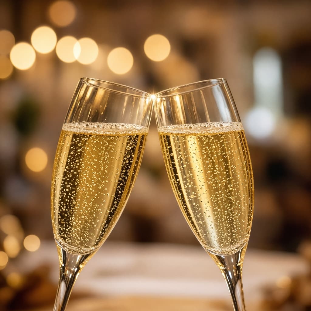 En skål med champagne
